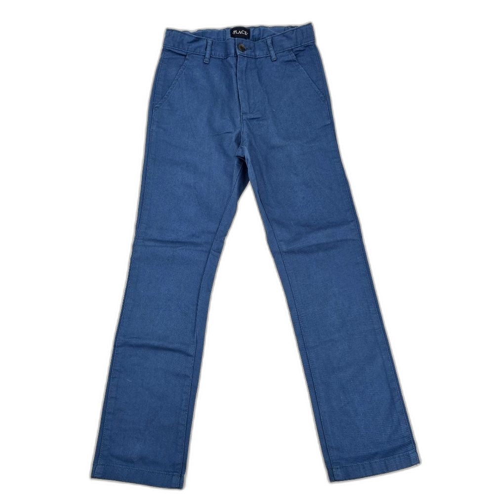 Childrens Place Boys Blue Straight-Leg Chino Pants Size 10